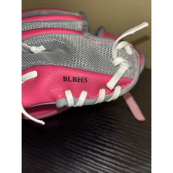 Rawlings PL90PSM Pink/ Gray Baseball Softball Glove Youth Players Series RHT - Picture 8 of 9